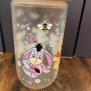 GLOW IN THE DARK WINNIE THE POOH THEME WINE GLASS TUMBLER 18oz